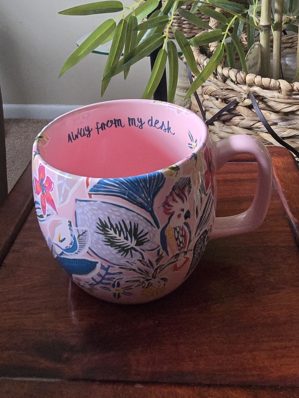 Opalhouse Pink Floral Ceramic Mug with Colorful Botanical Pattern